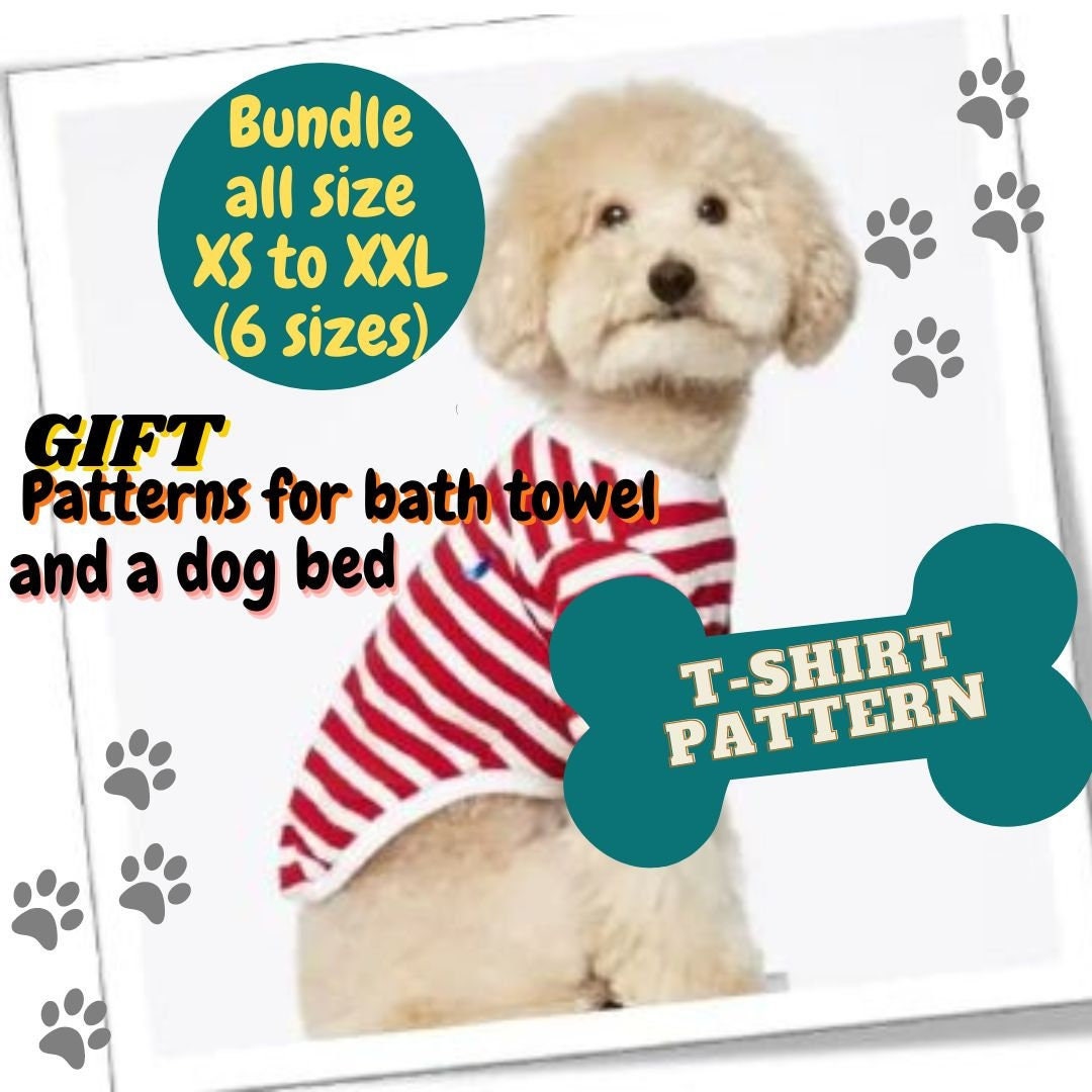 2024 Dog T shirt Pattern Size XS XXL Dog Clothes Dog Clothing Pattern Dog Tshirt Sewing Pattern Etsy Canada