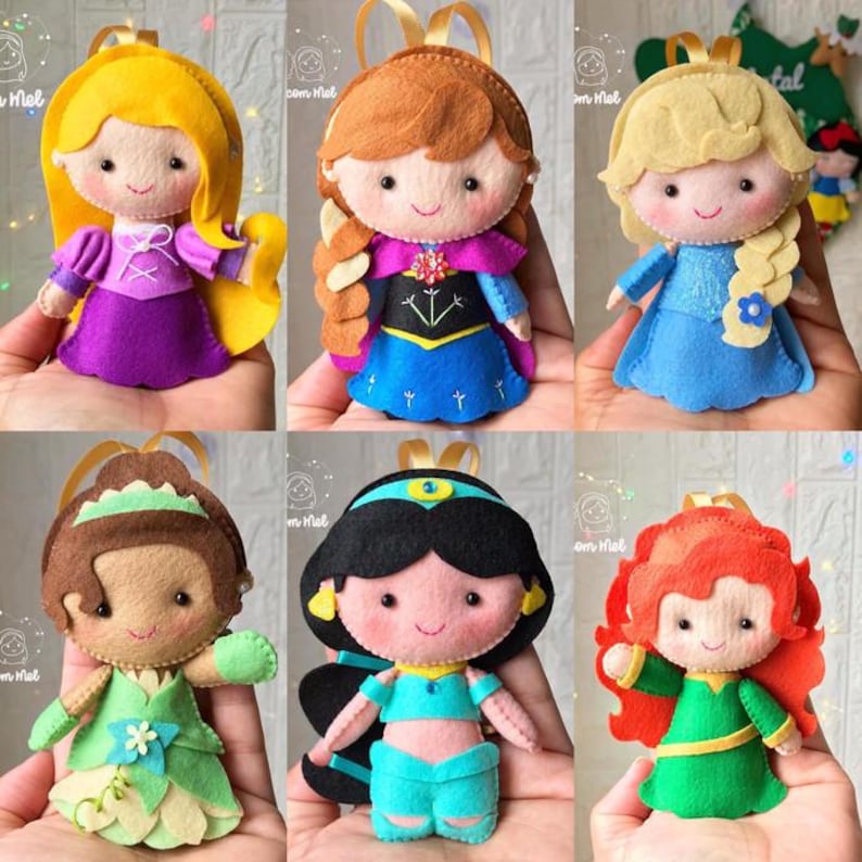 Girl Disney Pattern Disney Princess Patterns 20 Patterns to Make in Felt or Foam - Etsy