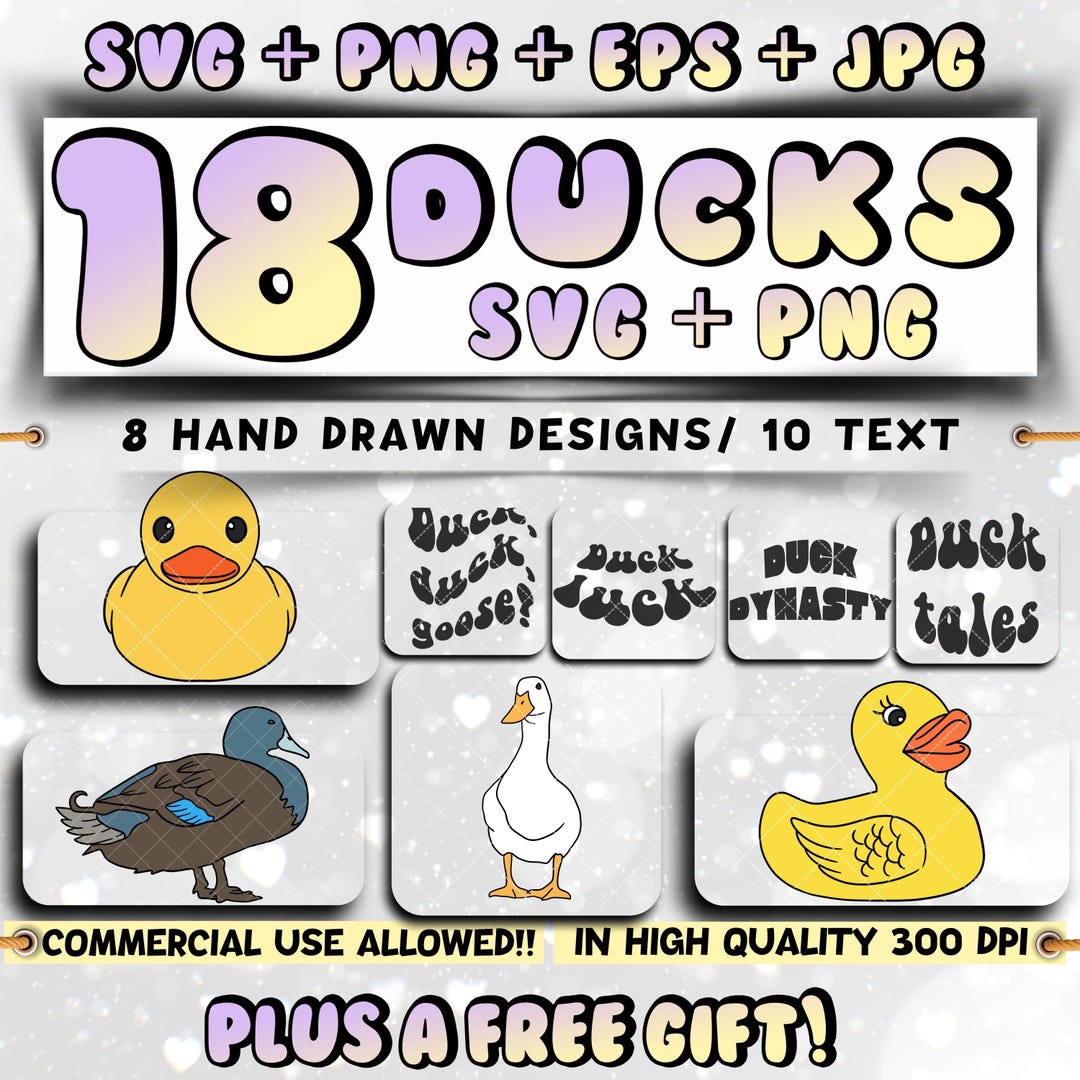 Gummiente SVG, Ente SVG, Ente Clipart-Set, Ente Schnittdatei, Ente ...