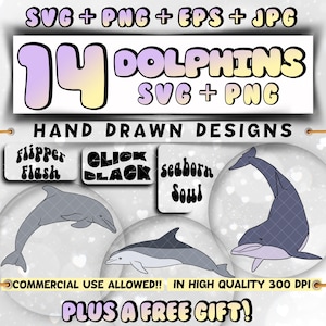 Delphin SVG-Datei, Delphin Silhouette, Delphin Clipart-Set, Delphin geschnitten Datei, Delphin Cricut Design, Delphin Zeichnung, Delphin Png, Delphin geschnitten Datei