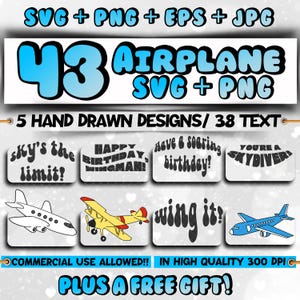 Svg Avion, Svg Anniversaire Avion, Svg Avion, Avion Png, Anniversaire Avion Png, Png Biplan, Modèles Avion Cricut, Biplan Cricut