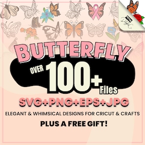 Butterfly SVG Bundle, Monarch Butterfly Svg, Cricut Butterfly Files, Butterfly Quotes Svg, Butterfly PNG Clipart, Butterfly Silhouette Svg