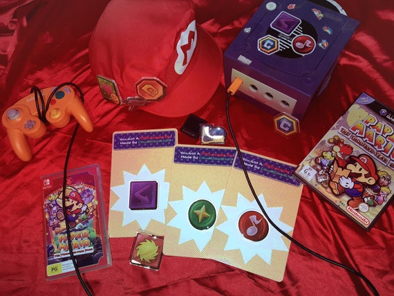 Paper Mario the Thousand Year Door Acyrlic Pin, Game replica, TTYD, Nintendo.