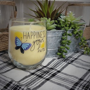 Lemon soy candle in reusable glass