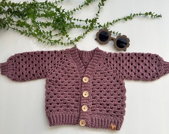 Crochet Baby Grandpa Cardigan