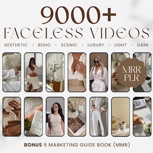 Pakiet ponad 9000 rolek bez twarzy do marketingu bez twarzy, filmów bez twarzy, rolek estetycznych, marketingu cyfrowego, z prawami do odsprzedaży głównej, MRR/PLR
