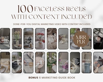 100 Faceless Reels with Caption Include, MRR/PLR (Digital Download)