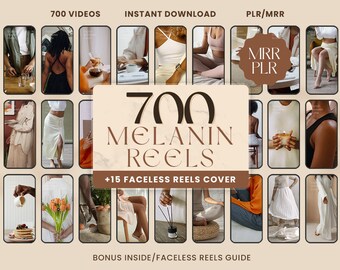 700 anonieme melaninespoelen met 15 covers: MRR/PLR (canvasjabloon)
