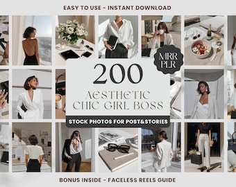 200 minimalistische esthetiek stockfoto's | Girl Boss Instagram-inhoud (PLR MRR)
