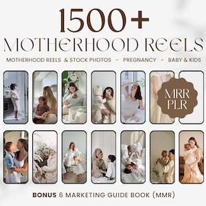 Más de 1500 carretes de maternidad Estética, Maternidad sin rostro, Carretes de maternidad, Carretes de mamá sin rostro, Mamá emprendedora, Con derechos de reventa maestra, MRR/PLR