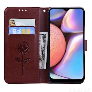Rose Leather Wallet Flip Case For Samsung Galaxy
