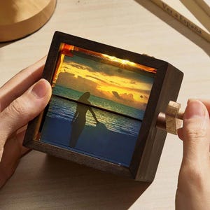 Niestandardowa ramka na zdjęcia Flipbook ze zdjęciem, animacja zdjęcia, pudełko na zdjęcia, ramka na pamiątkę dla mamy, prezent ze zdjęciem, prezent urodzinowy, prezent na dzień matki, spersonalizowany prezent