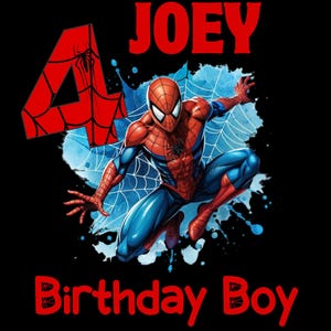 Spiderman Birthday Boy