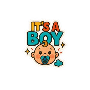 Stickers vinyles mignon bébé garçon pour décoration de chambre de bébé, cadeaux de baby shower, chambre d'enfant, cadeaux de fête, autocollants amusants