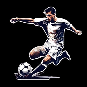 Set di adesivi da calcio - File PNG a download istantaneo, 30 disegni di calcio compatibili con la macchina da taglio