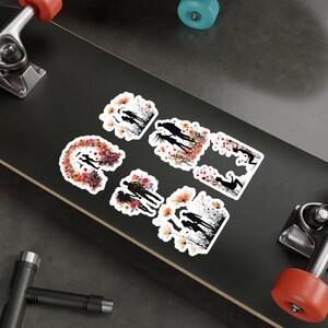 Stickers Amour Juste fiancé - 6 stickers pour couple en vinyle blanc élégant, résistant aux rayures et aux UV, cadeau parfait pour une future mariée