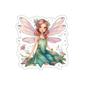 Calcomanía de vinilo con pegatina de chica dulce, hermosa chica mariposa para decoración de interiores, pegatina perfecta para computadora portátil, lindo regalo para adolescentes