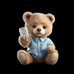 High Quality Teddy Bear PNGs - Cute & Funny Digital Stickers, Creative Designs for Crafts and Planners