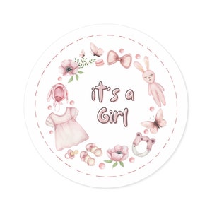 Decalcomania per festeggiare It's A Girl - Resistente all'acqua e antigraffio - Ideale come regalo per l'annuncio della nascita e il baby shower