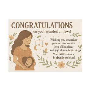 Postales de felicitación para recién nacidos, exquisita papelería artística para celebrar nacimientos, un regalo de maternidad considerado.
