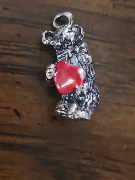 Rare 925 sterling silver bear pendant - image 3
