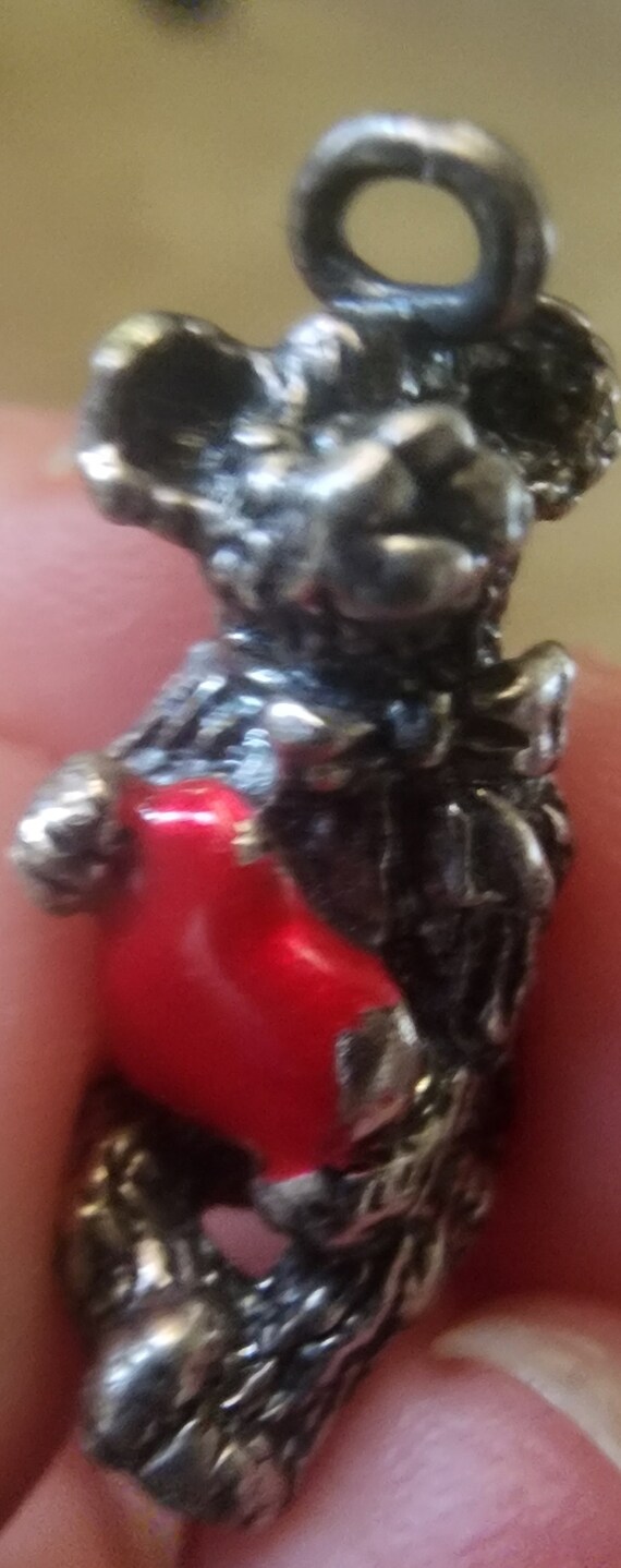 Rare 925 sterling silver bear pendant - image 1