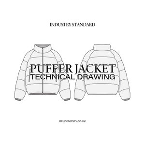 Puffer Jacket Technical Drawing