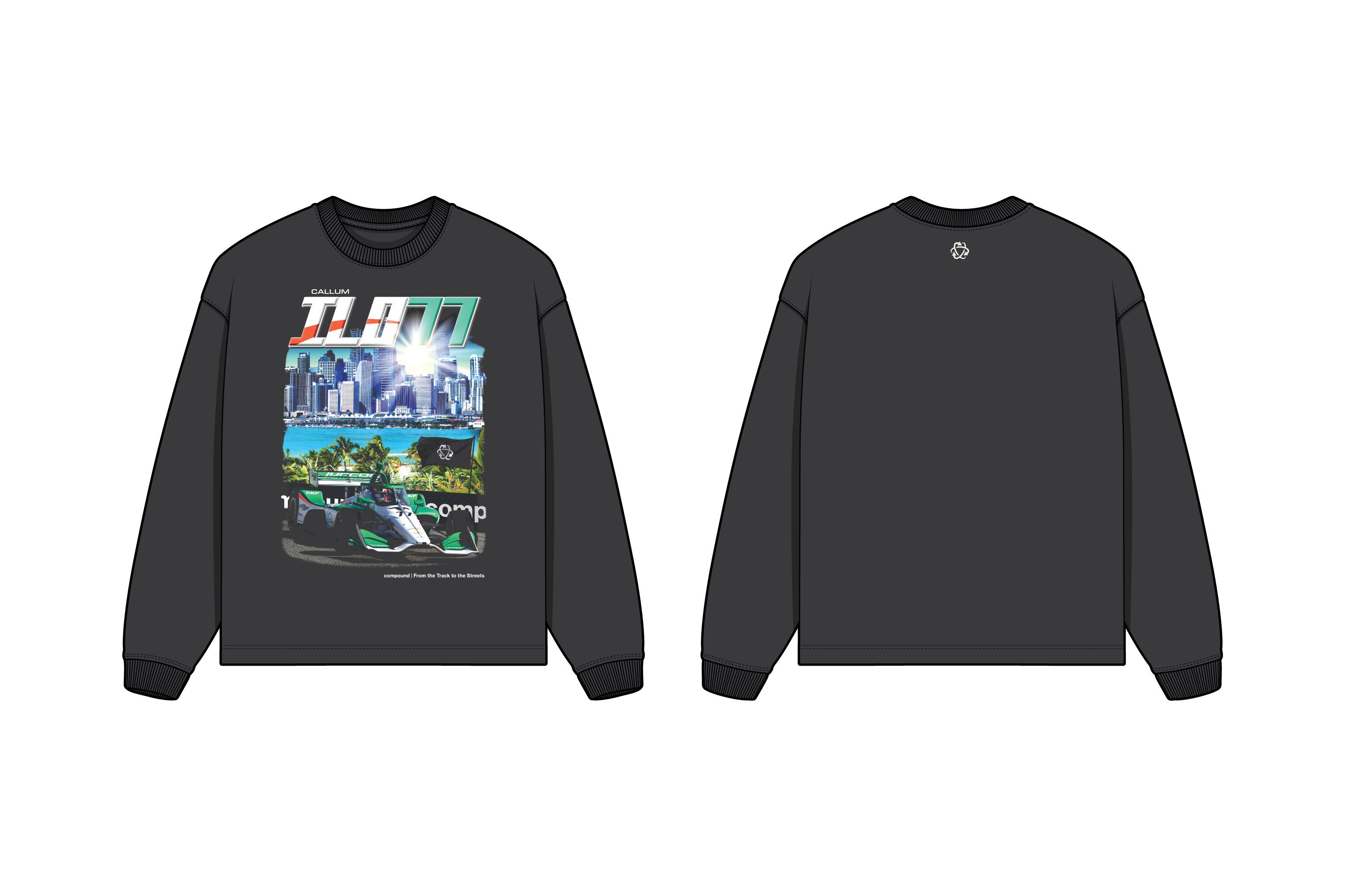 Boxy Fit Long Sleeve T-shirt Technical Drawing - Etsy