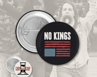 Botones de protesta antifascista "No Kings", pines "No a la guerra con Irán", insignia antiautoritaria, regalo para activistas políticos antioligárquicos, a favor de la democracia