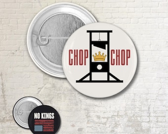 Botones de protesta antifascista "No a los reyes ni a las guillotinas", pines "No a la guerra con Irán", insignia antiautoritaria, regalo para activistas políticos que luchan contra la oligarquía.