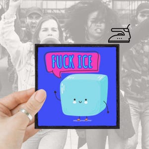 Fuck ICE Iron-On Patch: Neon Anti-ICE Protest Rally Wear