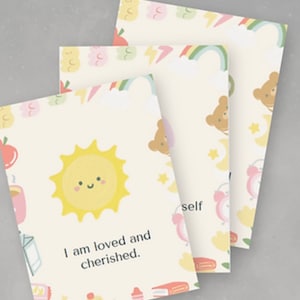 40 tarjetas de afirmación imprimibles para niños/inspiran confianza y positividad/afirmación para niños y edificantes