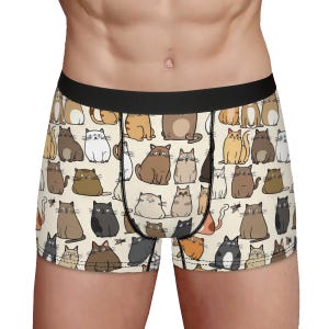 Cat Lovers Boxer Mens Briefs | Funny Gift for Boyfriend, Unique Present for Cat Enthusiasts & Pet Owners