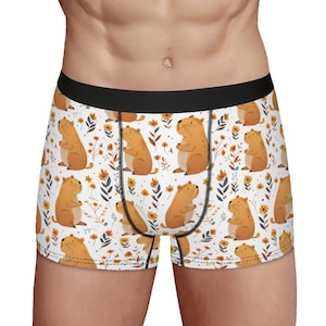 Capibara Boxers - Original Briefs Underwear for Boyfriend Gifts, Funny Valentines Birthday Present, Unique & Comfy Comfort Wear