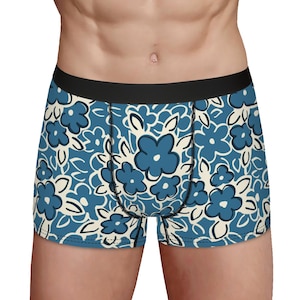 Groovy Floral Men Briefs Underwear Brief for Men Daisy Love Boxers Boyfriend Husband Gift Unique Gift for your Lovers