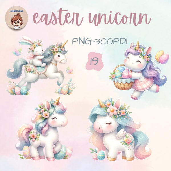 watercolor easter clipart,A cute Easter Unicorn,watercolor unicorn clipart,watercolor png,  pastel color,nursery clipart png,Commercial Use
