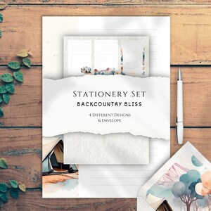 Set de papelería "Backcountry Bliss" DIN A5 & US Letter - incl. sobre con inserto a juego [IMPRIMIBLE]