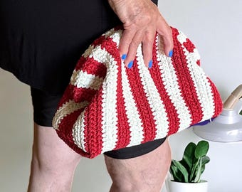 Handmade Raffia Clutch Bag , Crochet Bag , Colorful Summer Clutch , Knitted Raffia Bag , Straw Pouch Bag, Unique Gift For Her