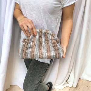 Handmade Raffia Clutch Bag , Crochet Bag , Colorful Summer Clutch , Knitted Raffia Bag , Straw Pouch Bag, Unique Gift For Her