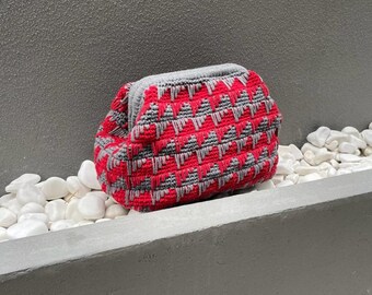 Pochette Macrame fatta a mano, borsa con motivo all'uncinetto, regalo perfetto per le donne