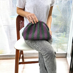 Handmade Raffia Clutch Bag , Crochet Bag , Colorful Summer Clutch , Knitted Raffia Bag , Straw Pouch Bag, Unique Gift For Her