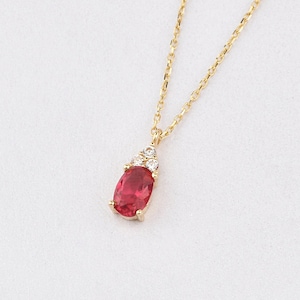 14K Gold Ruby Necklace, 14K Gold Ruby Necklace, Ruby Stone Necklace, July Birthstone, Gemstone Necklace, July Birthstone Necklace