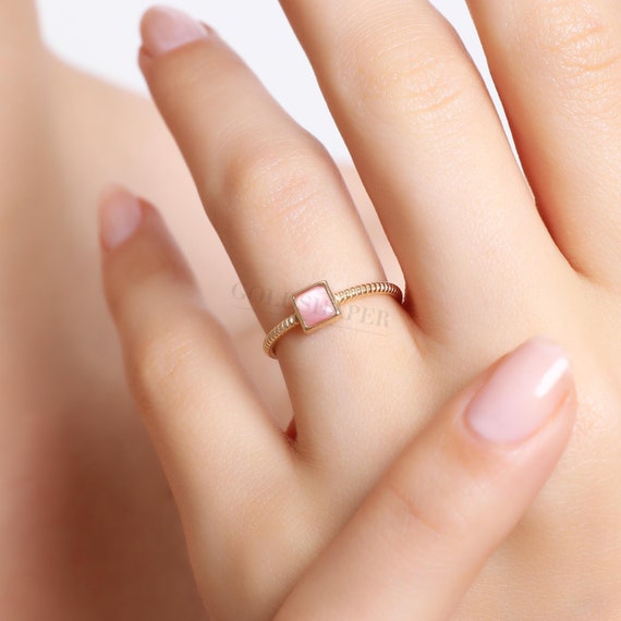 Morganite Ring, 14K Gold Morganite Ring, Morganite Oval Shape Ring, Gold Morganite Ring, Morganite Ring, June Birthstone Ring, 14K Gold Ring