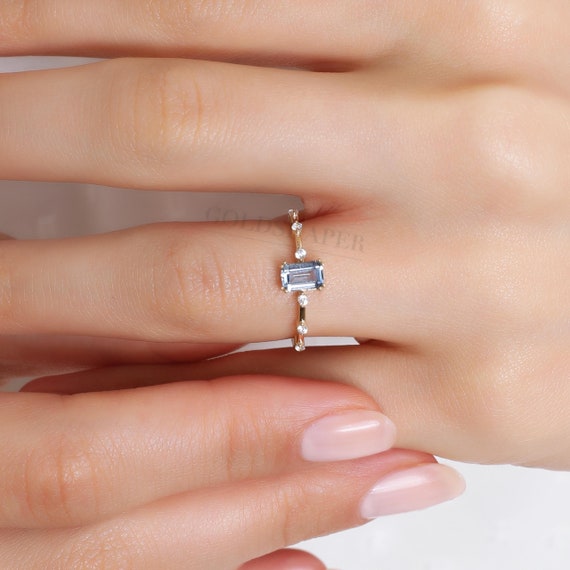 14K Gold Sapphire Stone Ring, Sapphire Gold Ring, Sapphire Oval Shape Ring, Gold Sapphire Ring, Gemstone Ring, September Birthstone Ring.
