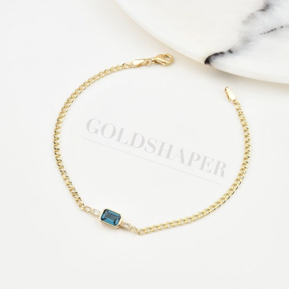 Sapphire Bracelet, 14K Gold Sapphire Bracelet, Sapphire Bracelet, September Birthstone, Sapphire Gemstone Bracelet, 14K Gold Bracelet.