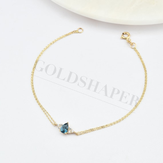 Sapphire Bracelet, 14K Gold Sapphire Bracelet, Sapphire Bracelet, September Birthstone, Sapphire Gemstone Bracelet, 14K Gold Bracelet.