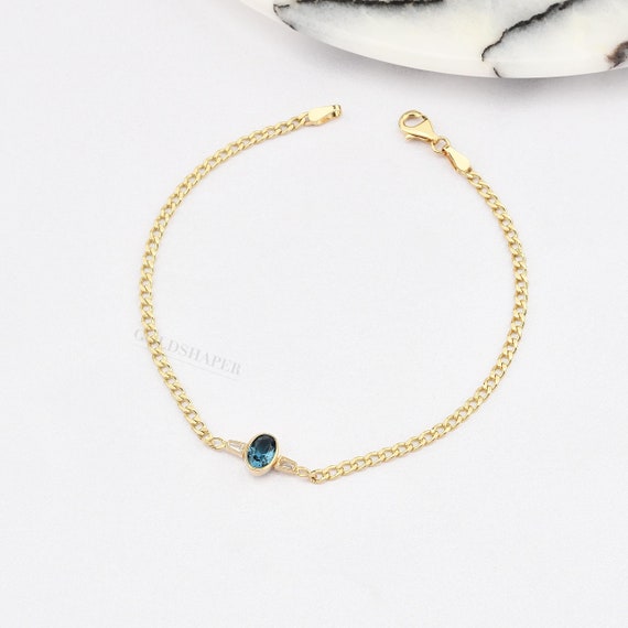 Sapphire Bracelet, 14K Gold Sapphire Bracelet, Sapphire Bracelet, September Birthstone, Sapphire Gemstone Bracelet, 14K Gold Bracelet.