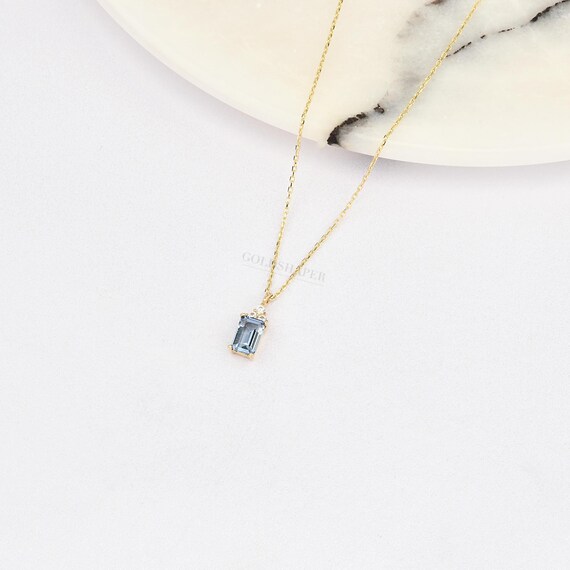 Sapphire Gold Necklace, 14K Gold Sapphire Necklace, Sapphire Stone Necklace, September Birthstone, Gemstone Necklace, Gold Birthstone.