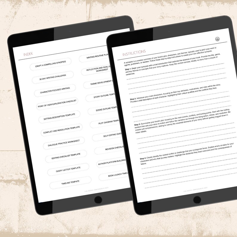 Ultimate Novel Writing Worksheets Bundle, Digital or Printable Workbook of 94 pages of writing lessons and support from a published author. image 2