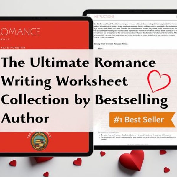 Romance Writing Workbook - Digital or Printable Writing Planner, By Bestselling Author Novel Templates, Goodnotes, Fiction